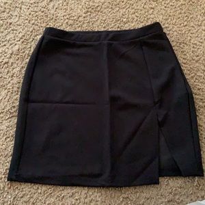 SHEIN Elastic Waist Split Hem Skirt